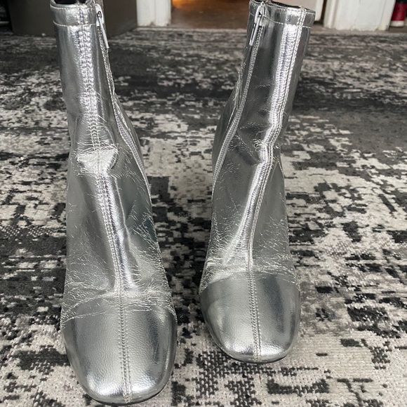 Silver Wedge Boots | Poshmark
